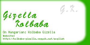 gizella kolbaba business card